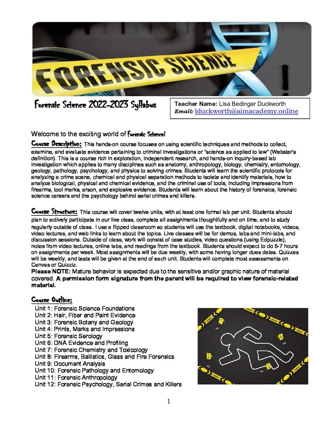Forensic Science | Aim Academy Online